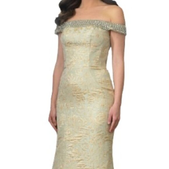 NWT Marsoni by Colors MV1346 Mother of the Bride Dress Sage Green Size 8 - Picture 1 of 10